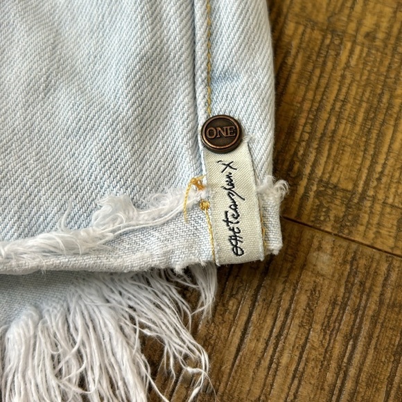 One Teaspoon FLORENCE DUKES LOW WAIST MINI DENIM SHORTS, size 28 - Picture 8 of 15